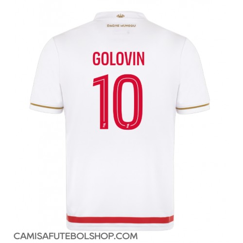 Camisa de time de futebol AS Monaco Aleksandr Golovin #10 Replicas 1º Equipamento 2025-26 Manga Curta
